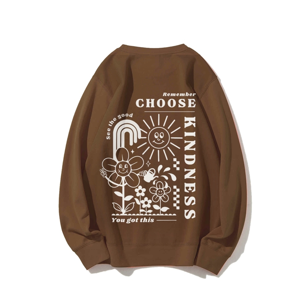 Choose Kindness Casual Crewneck Sweatshirt-moweekender