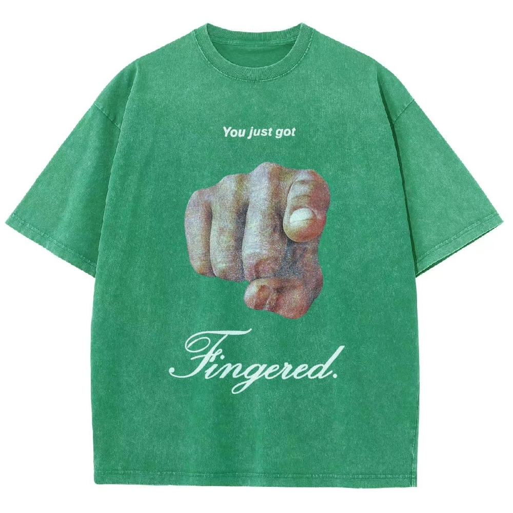 You Just Got Fingerd Vintage Snowflake Washed T-Shirt-moweekender