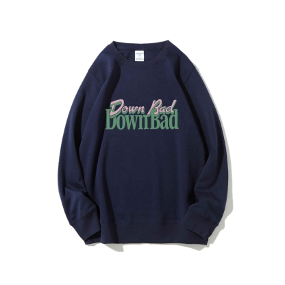 Down Bad Crying At The Gym Casual Crewneck Sweatshirt-moweekender
