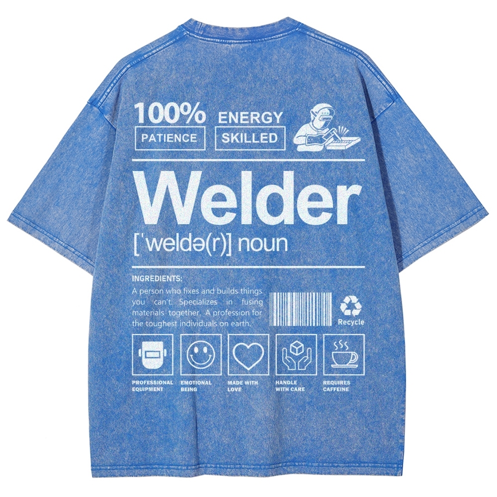 Welder Unisex Fit Washed T-Shirt-moweekender