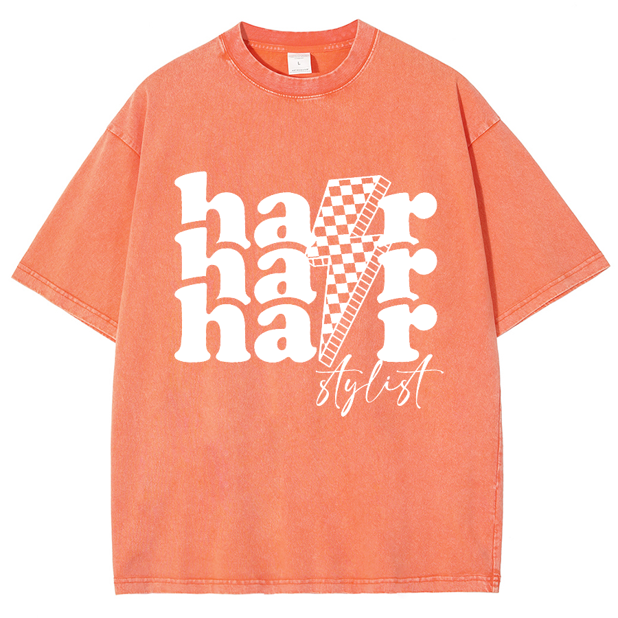 Hair Stylist Unisex Fit Washed T-Shirt-moweekender