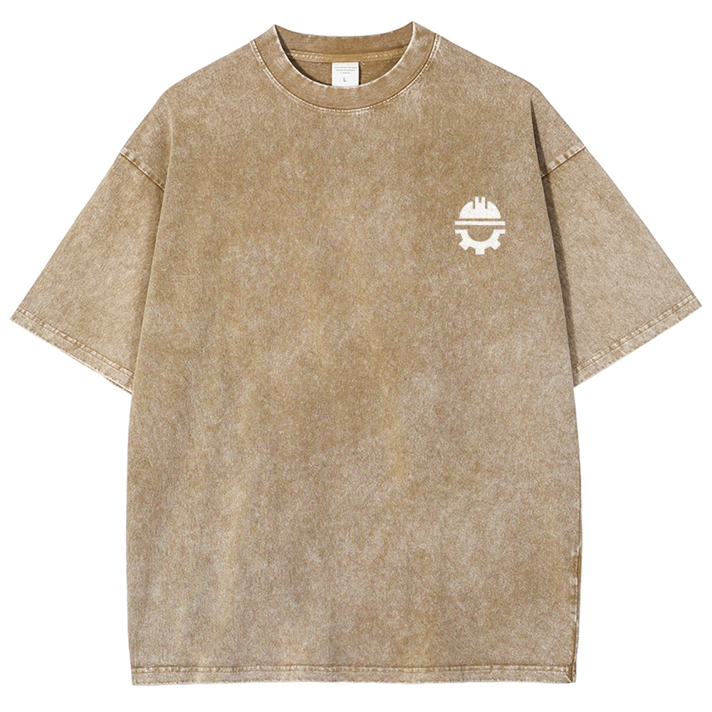 Civil Engineer Washed Vintage Short Sleeves T-Shirt-moweekender