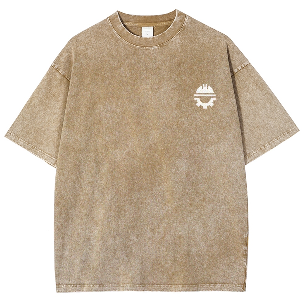 Civil Engineer Washed Vintage Short Sleeves T-Shirt-moweekender