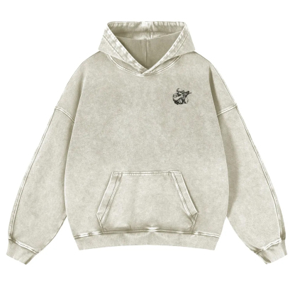 Shooting Instructor Printed Vintage Washed Hoodie-moweekender