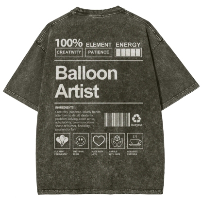 Balloon Artist Unisex Fit Washed T-Shirt-moweekender