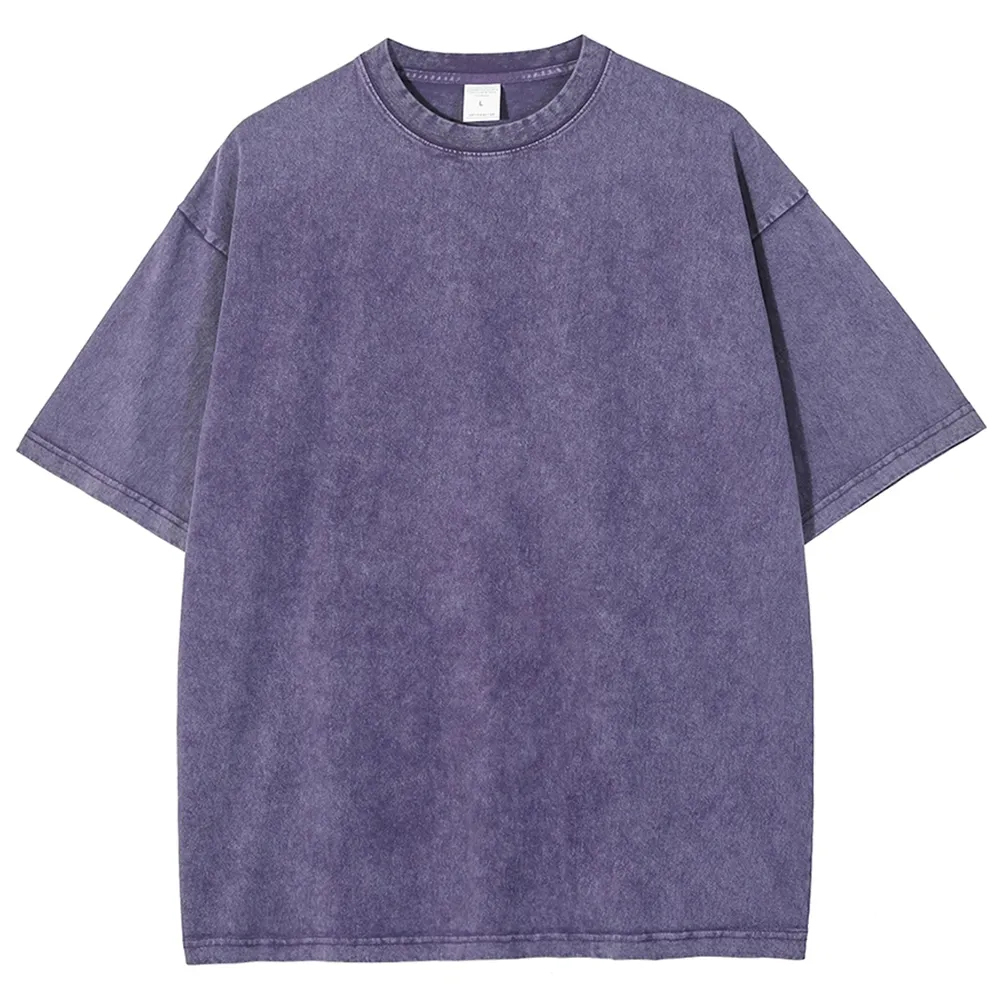 Dog Walker Pattern Washed Vintage Short Sleeves T-Shirt-moweekender