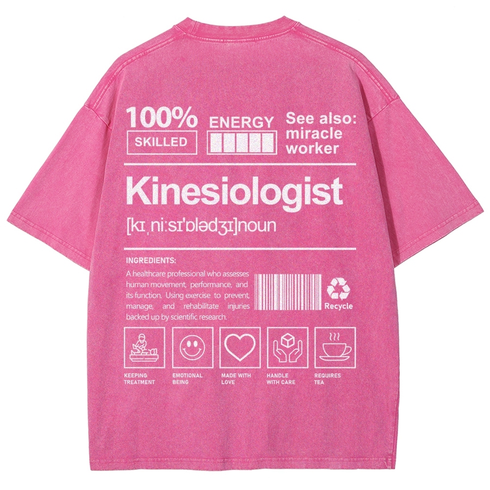 Kinesiologist Unisex Fit Washed T-Shirt-moweekender