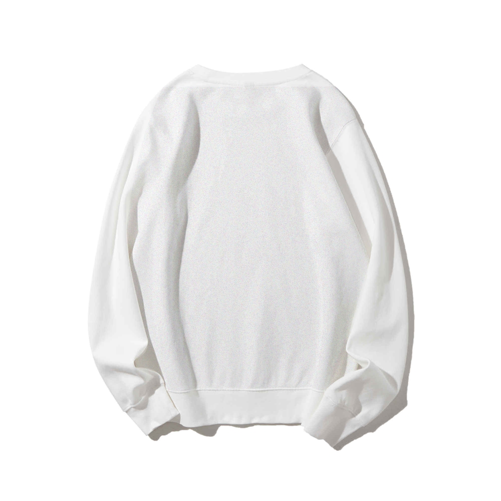 Solid Color Round Neck Sweatshirt
