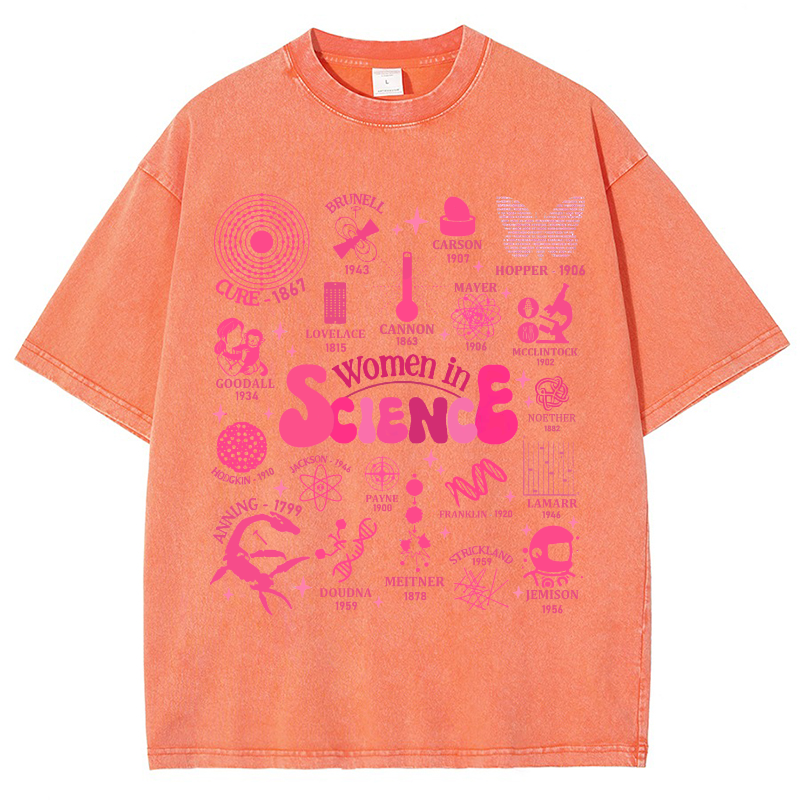 In Science Teacher Vintage Snowflake Washed T-Shir-moweekender