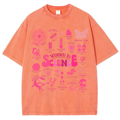 In Science Teacher Vintage Snowflake Washed T-Shir-moweekender