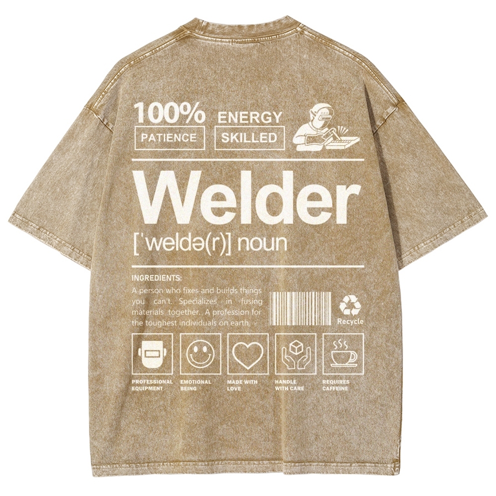 Welder Unisex Fit Washed T-Shirt-moweekender