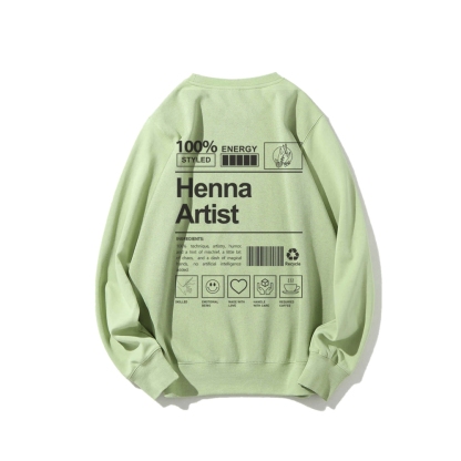 Henna Artist Casual Crewneck Sweatshirt-moweekender