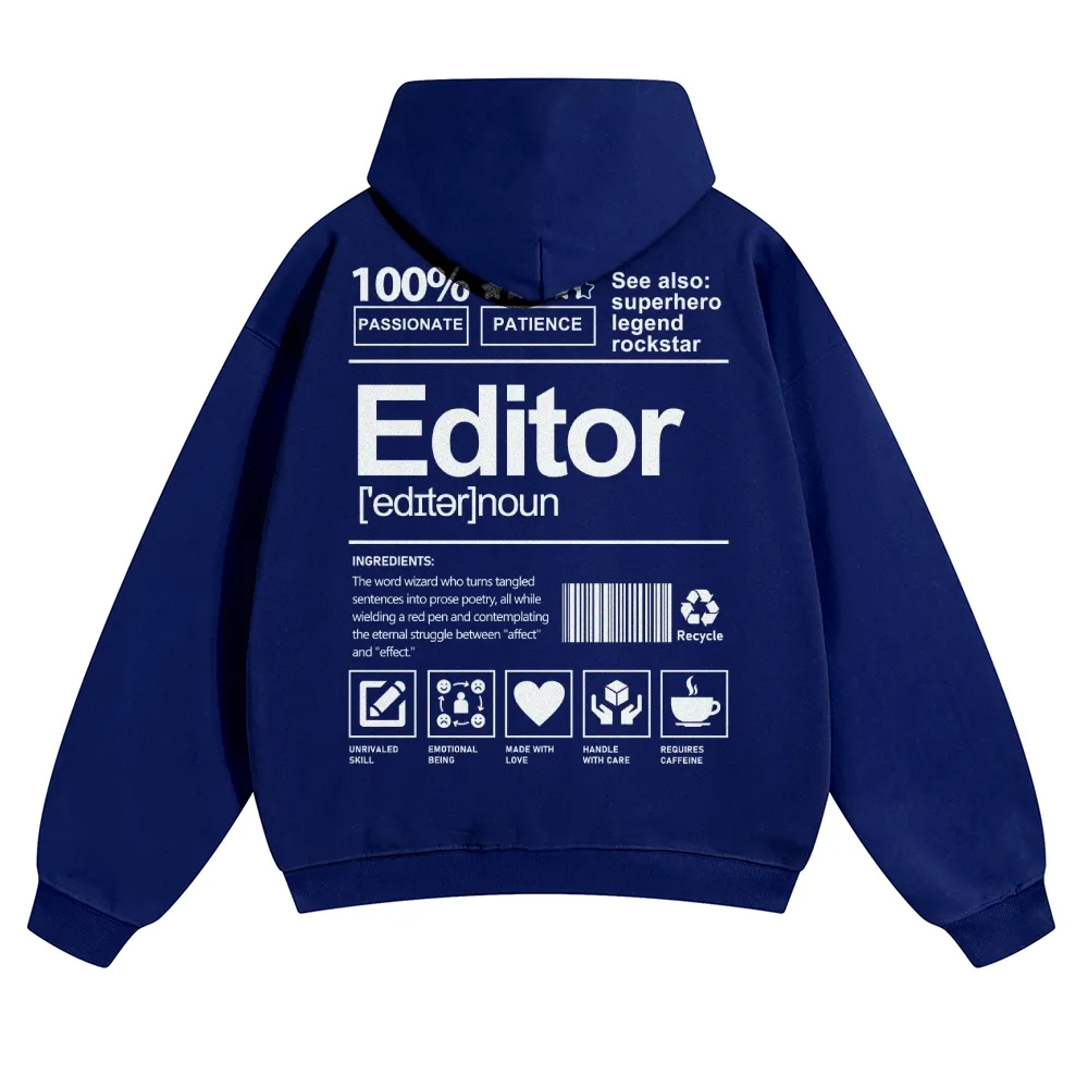 Editor Unisex Casual Anime Print Hoodie-moweekender