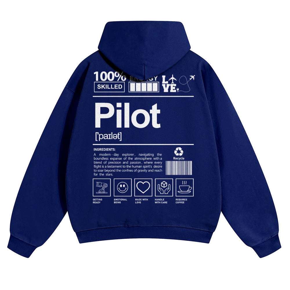 Pilot Solid Color Hoodie-moweekender