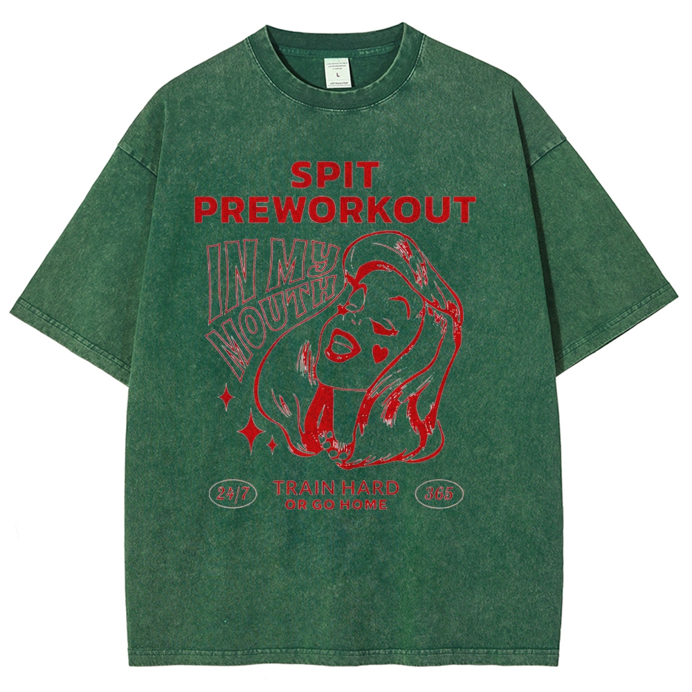 Spit Preworkout Vintage Snowflake Washed T-Shirt-moweekender