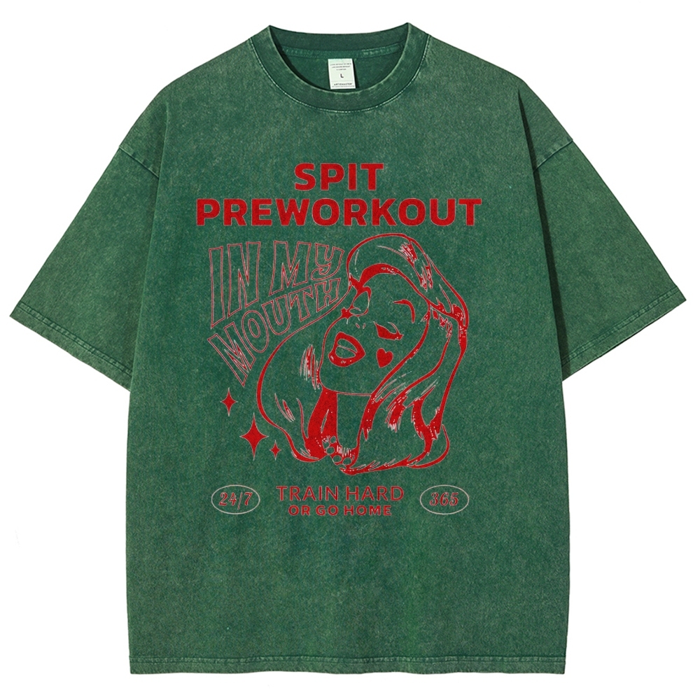 Spit Preworkout Vintage Snowflake Washed T-Shirt-moweekender