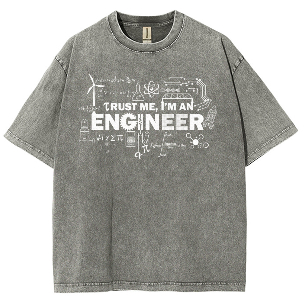 Engineer Unisex Fit Washed T-Shirt-moweekender