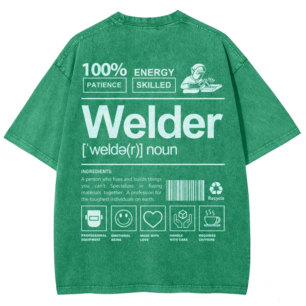 Welder Unisex Fit Washed T-Shirt-moweekender