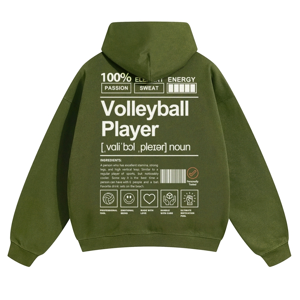 Volleyball Player Unisex Casual Anime Print Hoodie-moweekender