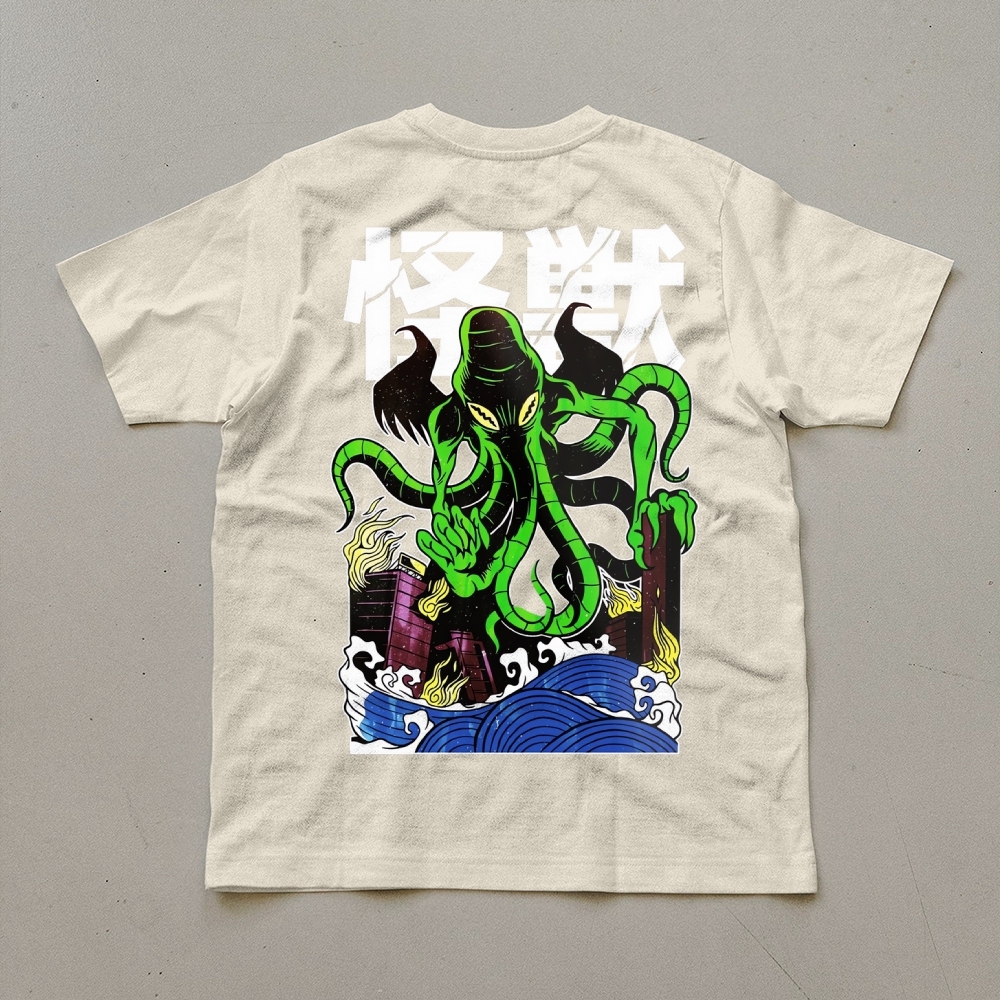 Octopus Monster Printed Unisex Prints T-Shirt-moweekender