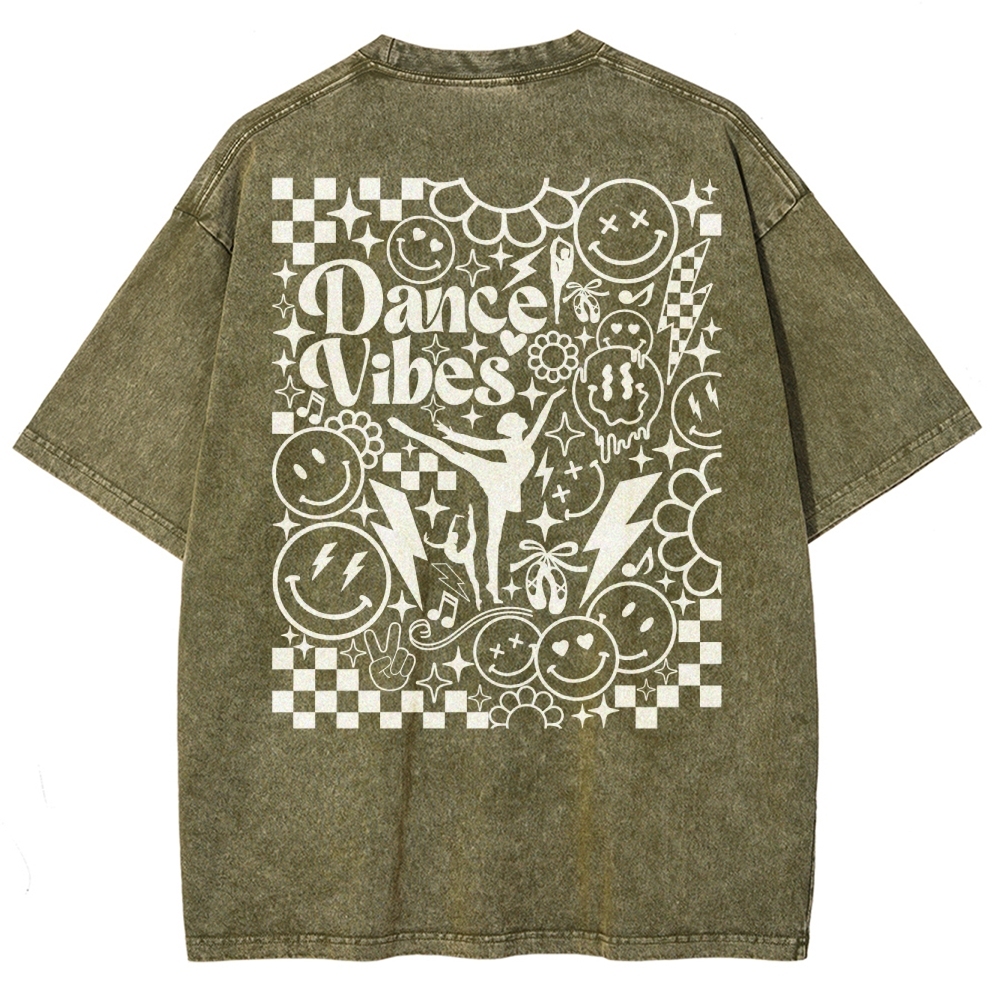 dance vibes Unisex Fit Washed T-Shirt-moweekender