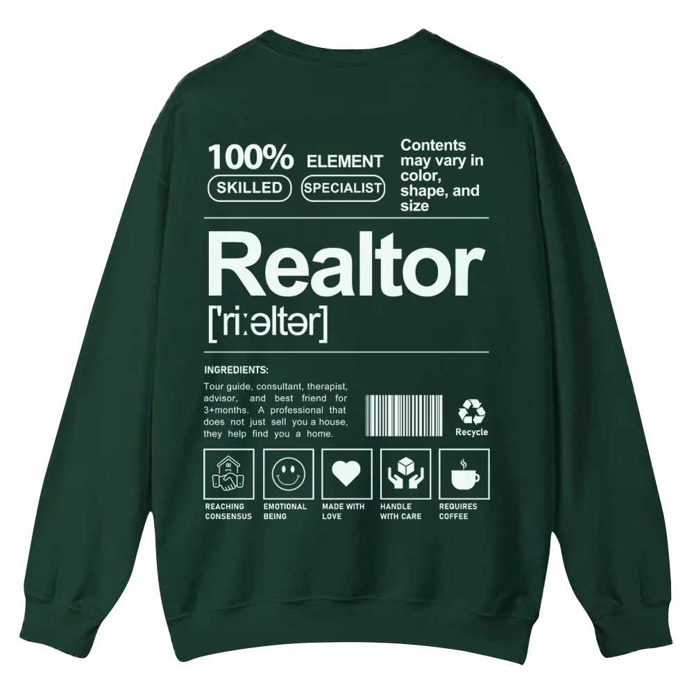 Realtor Casual Crewneck Sweatshirt-moweekender