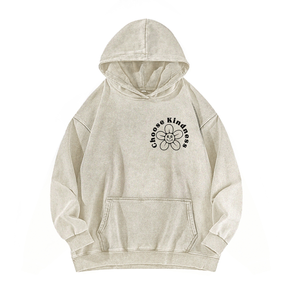Choose Kindness Casual Washed Hoodie-moweekender