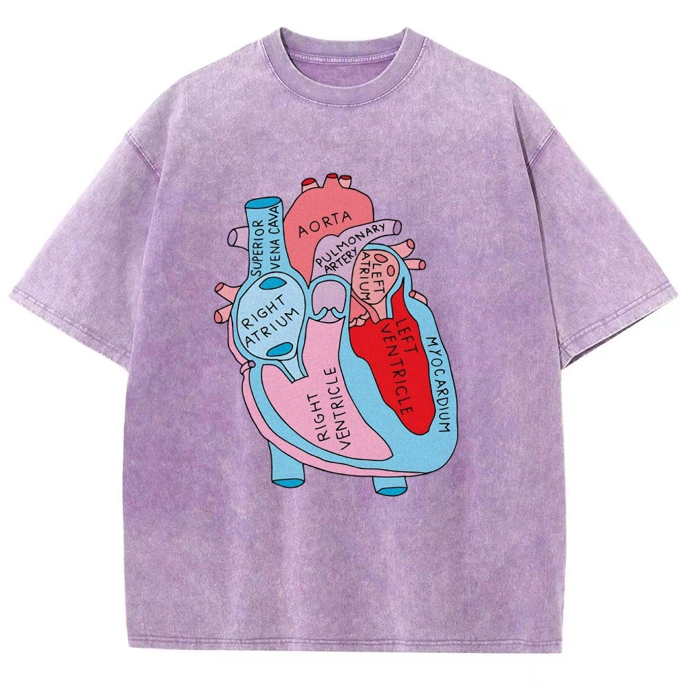 cardiology Unisex Fit Washed T-Shirt-moweekender