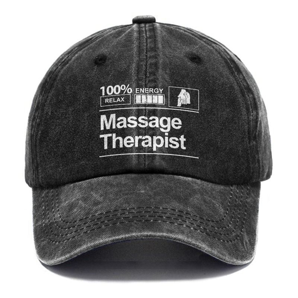 Massage Therapist Unisex Vintage Casual Washed Cap-moweekender