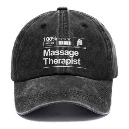 Massage Therapist Unisex Vintage Casual Washed Cap-moweekender