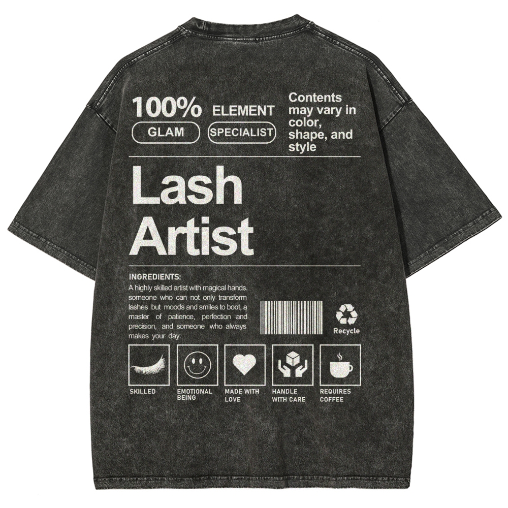 Lash Artist Unisex Fit Washed T-Shirt-moweekender