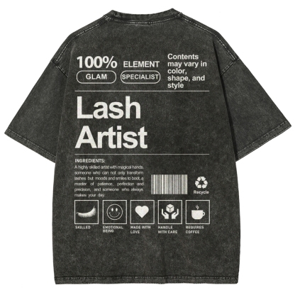 Lash Artist Unisex Fit Washed T-Shirt-moweekender