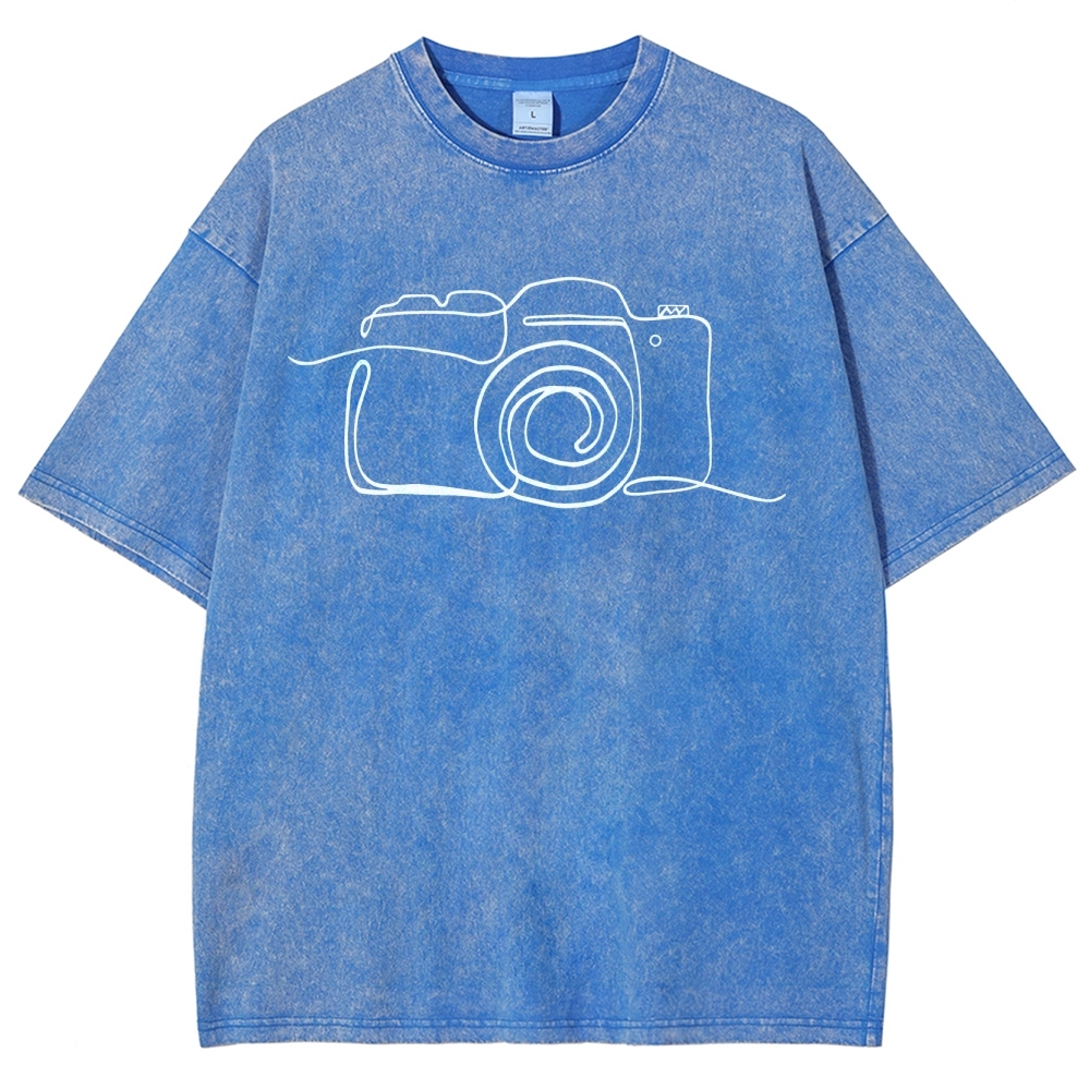 Photography Unisex Fit Washed T-Shirt-moweekender