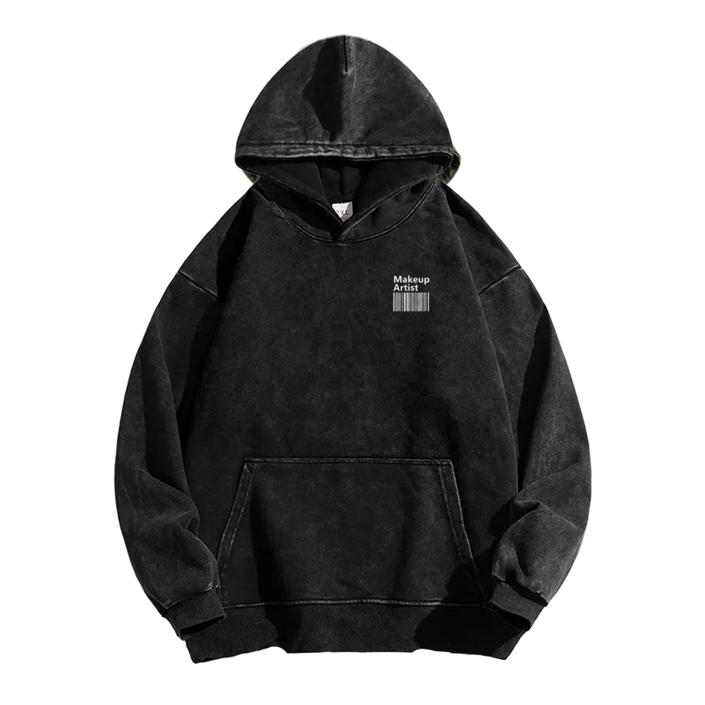 Makeup Artist Casual Washed Hoodie-moweekender