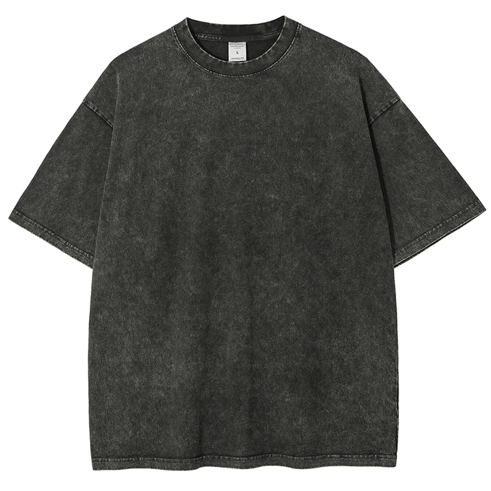 Dog Walker Pattern Washed Vintage Short Sleeves T-Shirt-moweekender