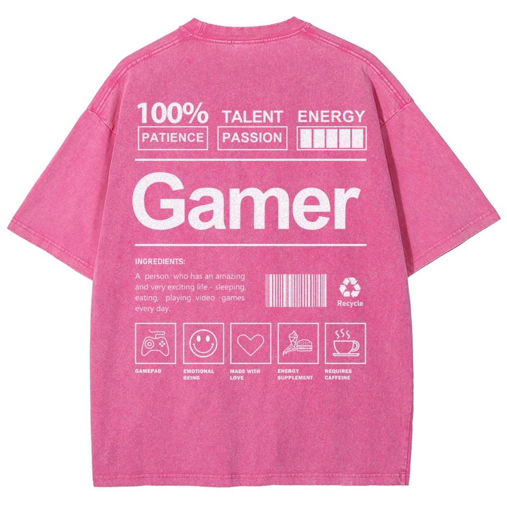 Gamer Unisex Fit Washed T-Shirt-moweekender
