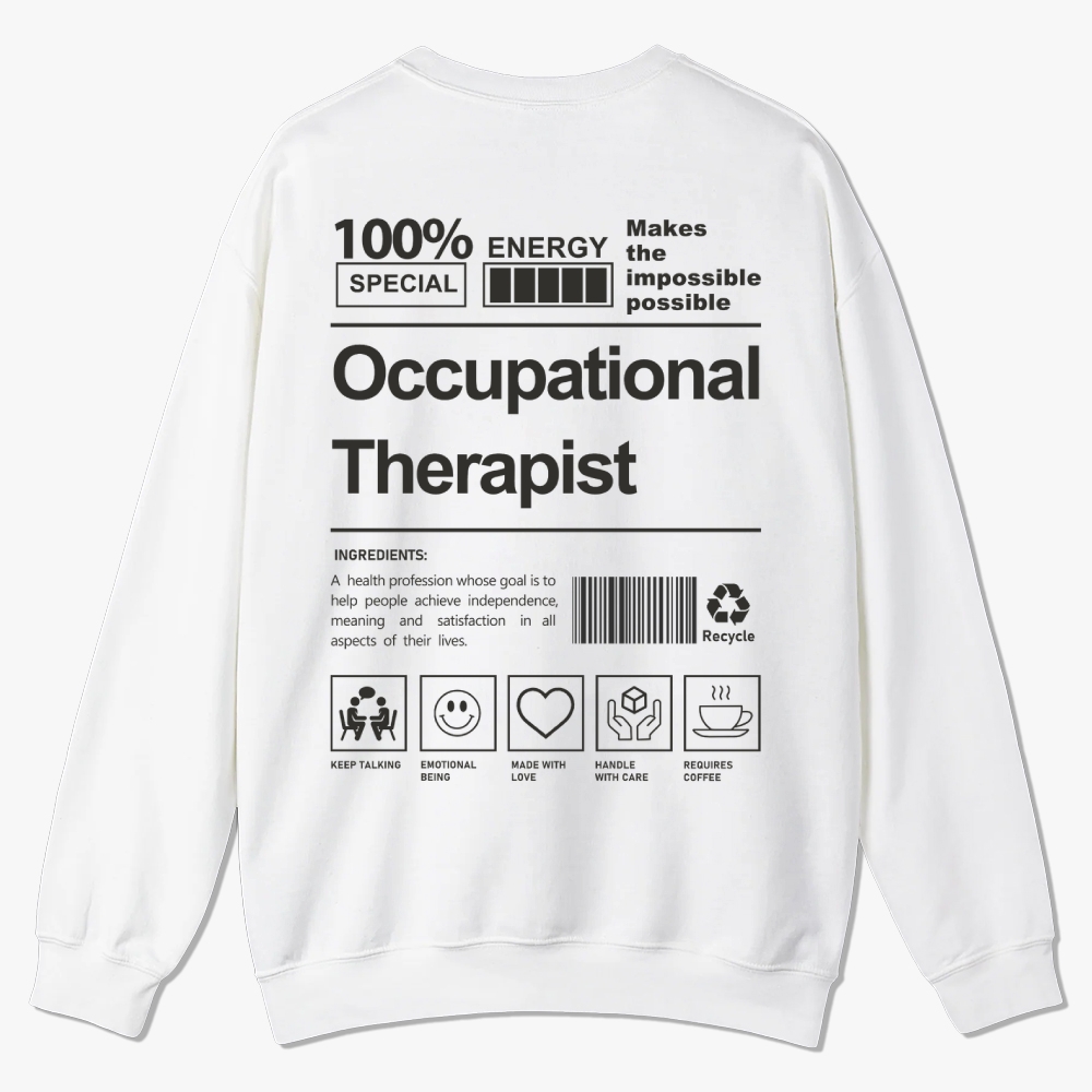 Occupational Therapist Casual Crewneck Sweatshirt-moweekender