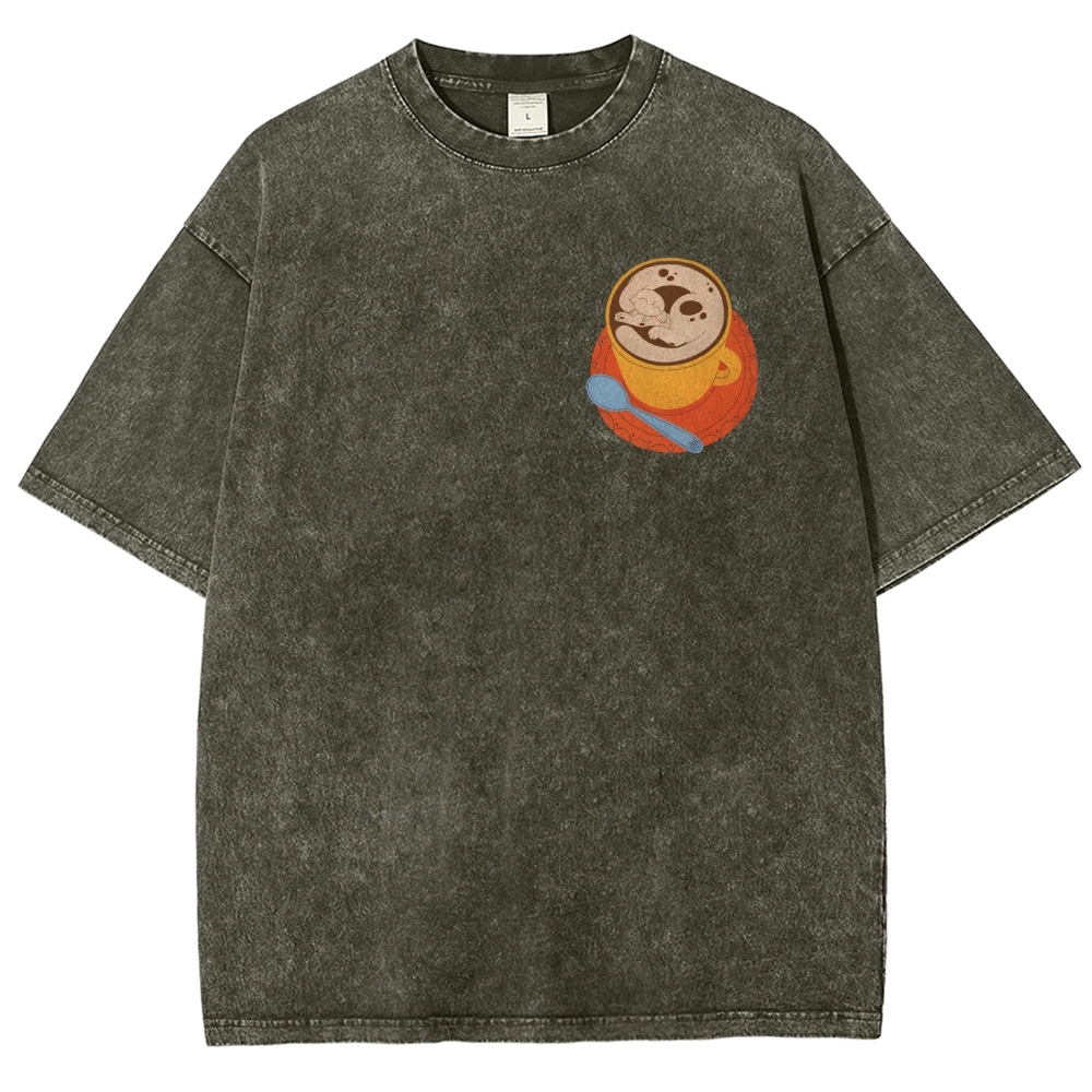 coffee lovers Unisex Fit Washed T-Shirt-moweekender