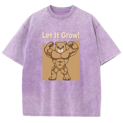Let It Grow! Unisex Fit Washed T-Shirt-moweekender