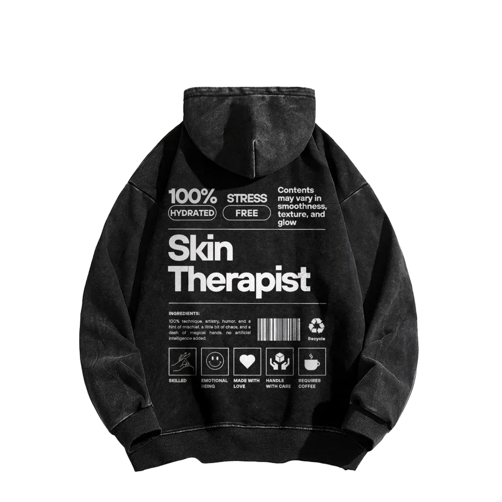 Skin Therapist Washed Hoodie-moweekender
