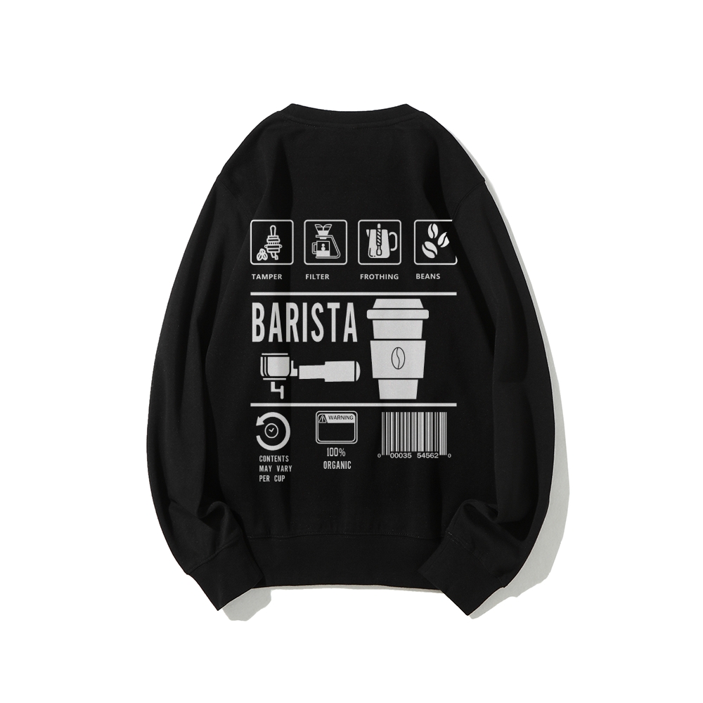 Barista Casual Crewneck Sweatshirt-moweekender