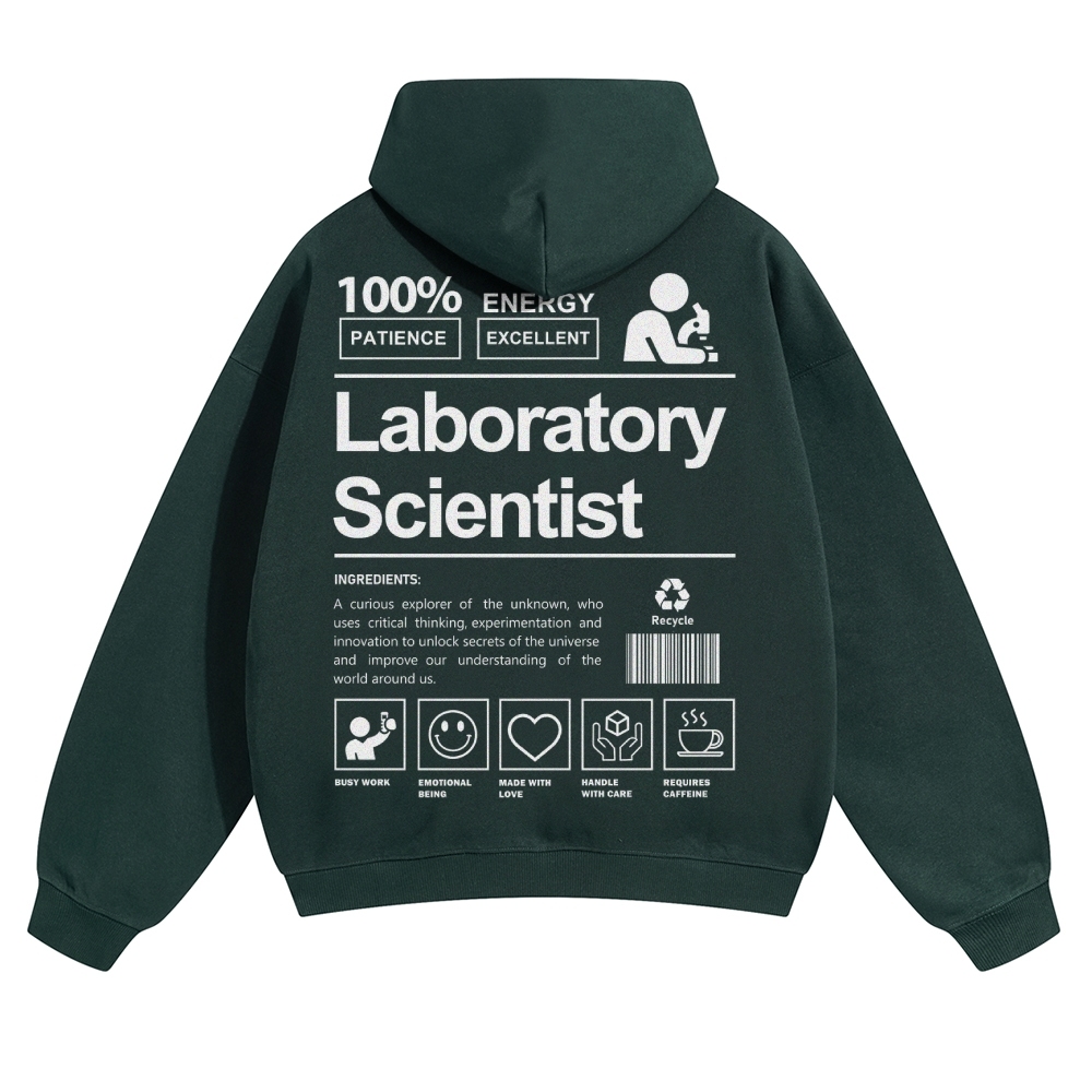 Laboratory Scientist Solid Color Hoodie-moweekender