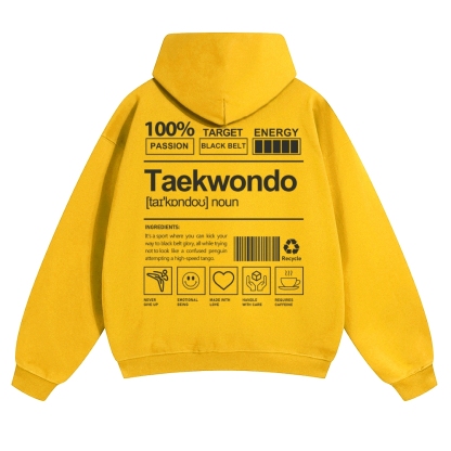 Taekwondo Unisex Casual Anime Print Hoodie-moweekender