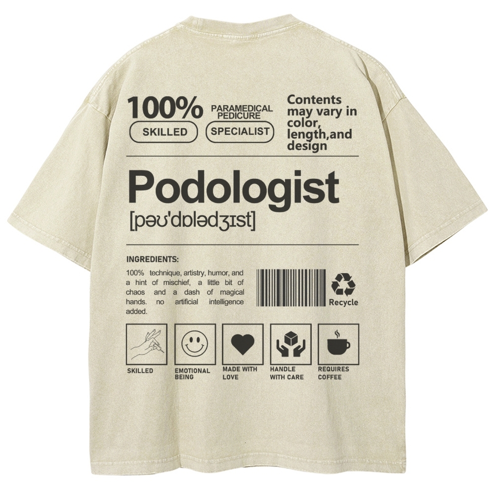 Podologist Unisex Fit Washed T-Shirt-moweekender
