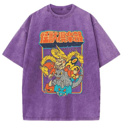 Kaiju Club  Washed Vintage T-Shirt-moweekender