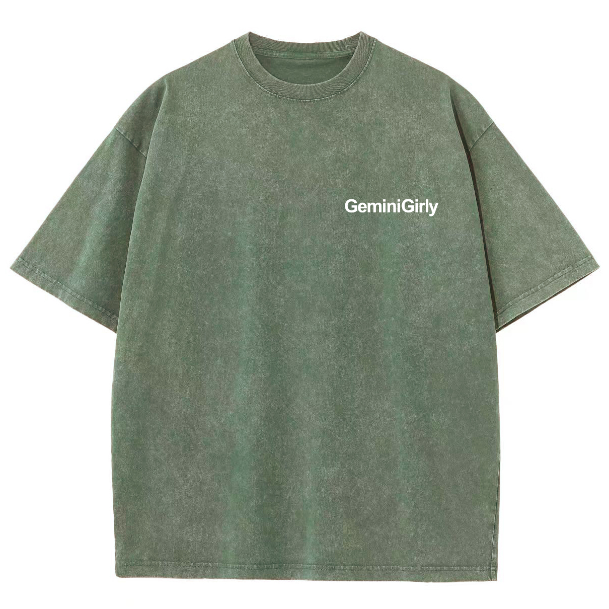 Gemini Girly Unisex Fit Washed Oversized T-Shirt-moweekender