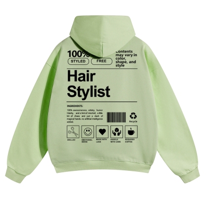 Hair Stylist Pattern Unisex Casual Anime Print Hoodie-moweekender