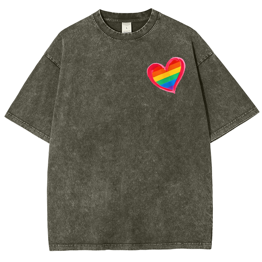 All For Love And Love For All Washed Oversized T-Shirt-moweekender