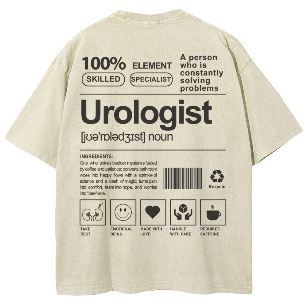 Urologist Unisex Fit Washed T-Shirt-moweekender