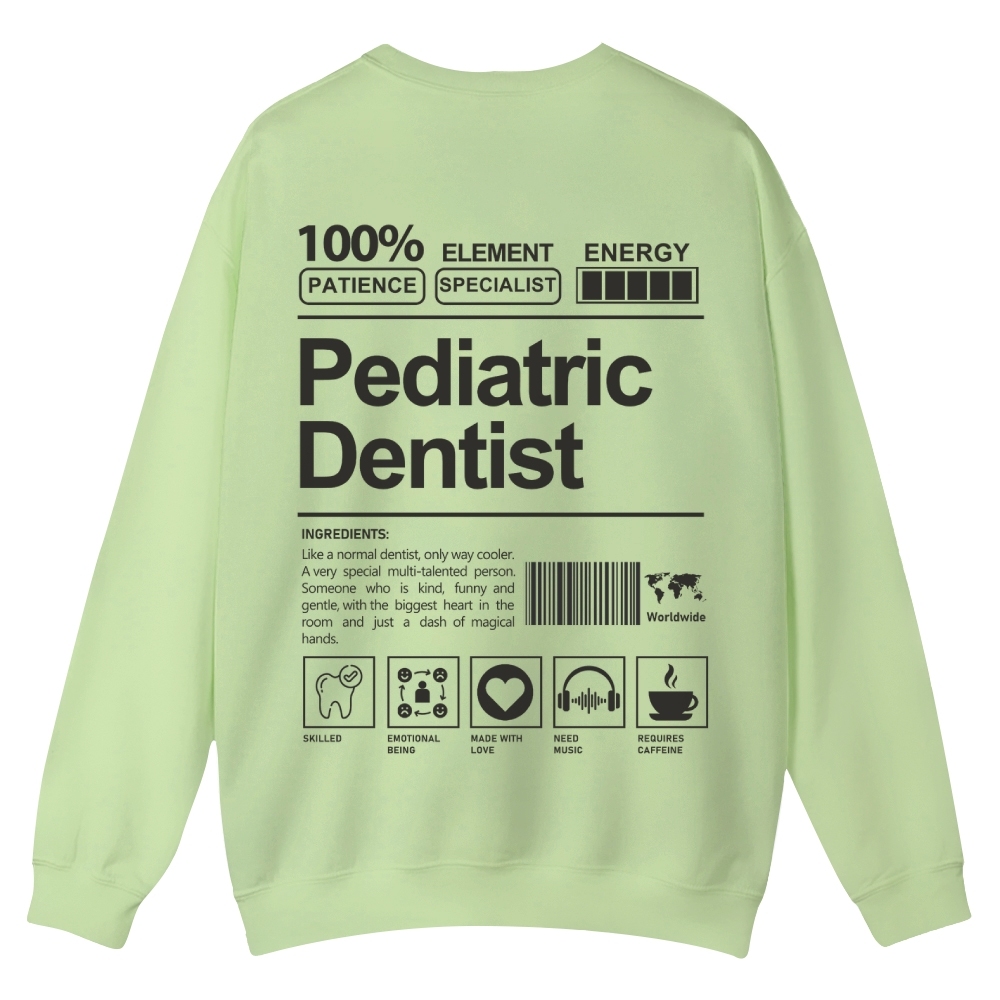 Pediatric Dentist Casual Crewneck Sweatshirt-moweekender